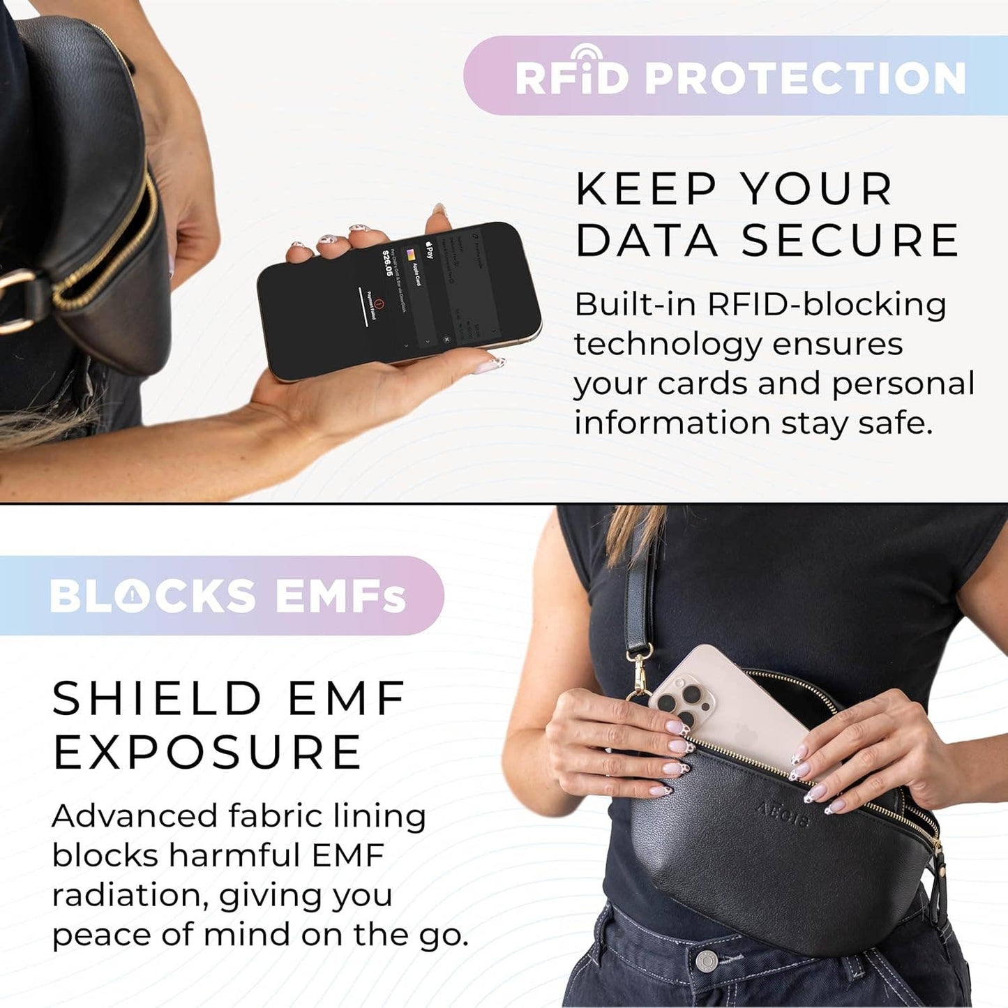 EMF Blocking RFID Sling Bag for Women